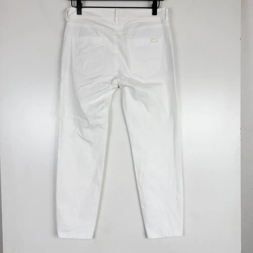 Polo Golf Ralph Lauren Low Rise Skinny Slim Leg Chino Pants White Ankle - 2